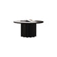 Contemporary Solid Wood Pedestal Cocktail Table Round Single Coffee Table