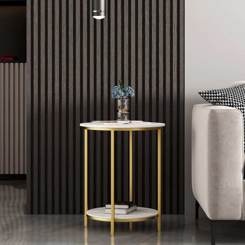 Tabla de estado de pizarra minimalista Tabla de extremo 4 Legs Tabla a la altura de las patas para la sala de estar