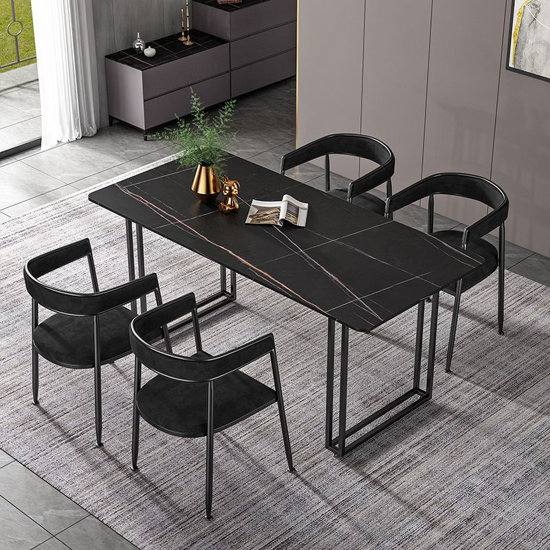 Sintered Stone Dining Table Traditional Luxury Sled Base Dining Table Clearhalo ' dining_table' 'Dining Tables & Seating' 'Dining Tables' 'furn' 'furn_dining_table' 'Furniture' 'furniture_dining_table' 'Kitchen & Dining Furniture' 'kitchen&dining_furn' 'kitchen' 'kitchen_dining_table' 1200x1200_fc3cf714-5285-451f-857a-49708694b872