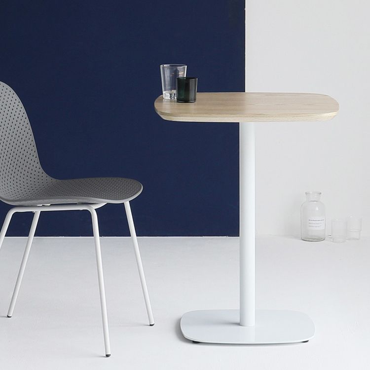 Metal Industrial Square Dining Table Manufactured wood Top Table with Pedestal Base Clearhalo ' dining_table' 'Dining Tables & Seating' 'Dining Tables' 'furn' 'furn_dining_table' 'Furniture' 'furniture_dining_table' 'Kitchen & Dining Furniture' 'kitchen&dining_furn' 'kitchen' 'kitchen_dining_table' 1200x1200_fc3ef37e-5a46-4dc0-beb2-7d3fae214eb8