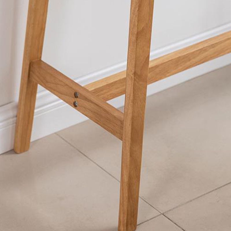 Tavolo da bar rettangolo contemporaneo banda bar a barre in legno massello con poggiapiedi