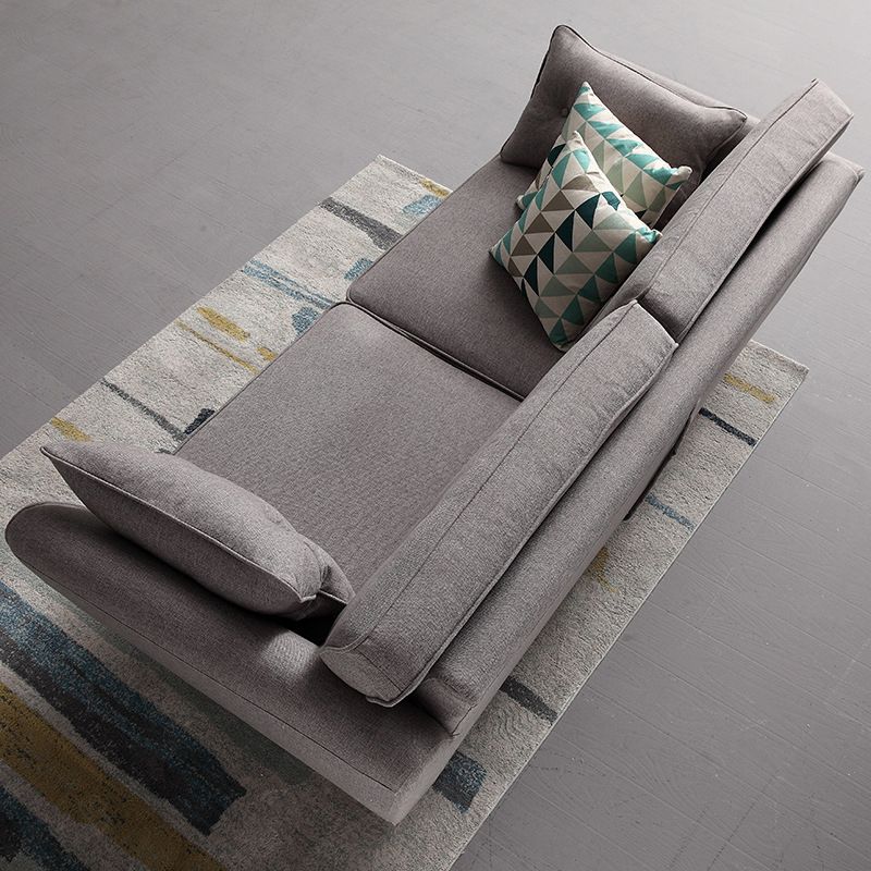 2/3 Seater Modernism Linen Standard Sofa Cushions Flared Arm Sofa Clearhalo 'furn' 'furn_sofas' 'Furniture' 'furniture_sofas' 'kitchen' 'kitchen_sofas' 'Living Room Furniture' 'Sofa' 'sofas' 1200x1200_fc4105e2-cd67-4dfa-bf23-70efddb5decb