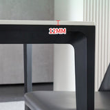 Square 4 Legs Table Industrial Style Stone Dinette Table for Dining Room Clearhalo ' dining_table' 'Dining Tables & Seating' 'Dining Tables' 'furn' 'furn_dining_table' 'Furniture' 'furniture_dining_table' 'Kitchen & Dining Furniture' 'kitchen&dining_furn' 'kitchen' 'kitchen_dining_table' 1200x1200_fc423ec9-31b2-46c6-a159-0e2e15242575