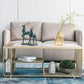 Table basse Frame Table de cocktail en marbre Glam avec étagère