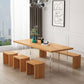 Modern Wood Table in Brown for Restaurant Rectangle Table with Acrylic Base Clearhalo 'Dining Tables & Seating' 'Dining Tables' 'dining_table' 'furn' 'furn_dining_table' 'Furniture' 'furniture_dining_table' 'Kitchen & Dining Furniture' 1200x1200_fc4393b2-8cbc-441e-9bba-010c8fce2c2a