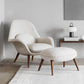 Moderner Essstuhl Leinen Parsons Armstuhl für Wohnzimmer