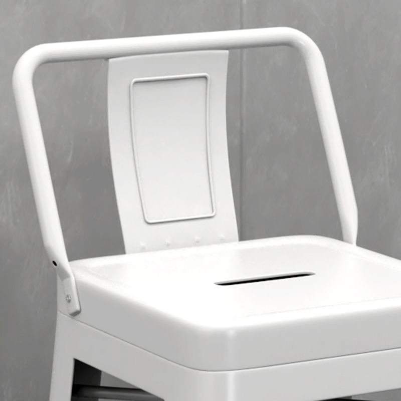 Moderna sedia a barre quadrata senza braccio sgabello da bar sul retro con gambe metalliche