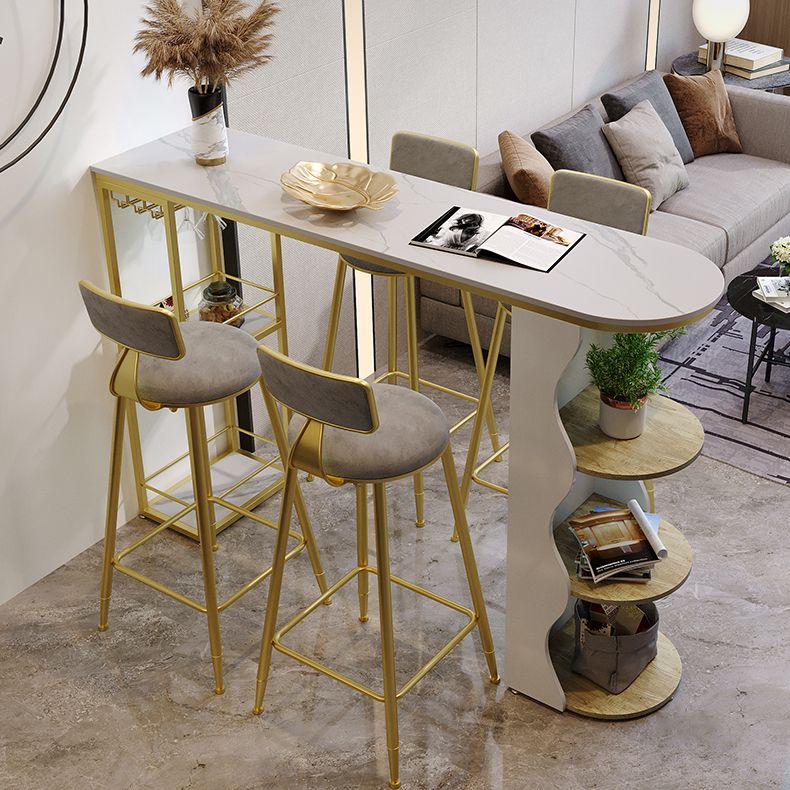 Tavolo da pranzo in pietra in pietra bianca tavolo da pranzo tradizionale bar di lusso con base a slitta