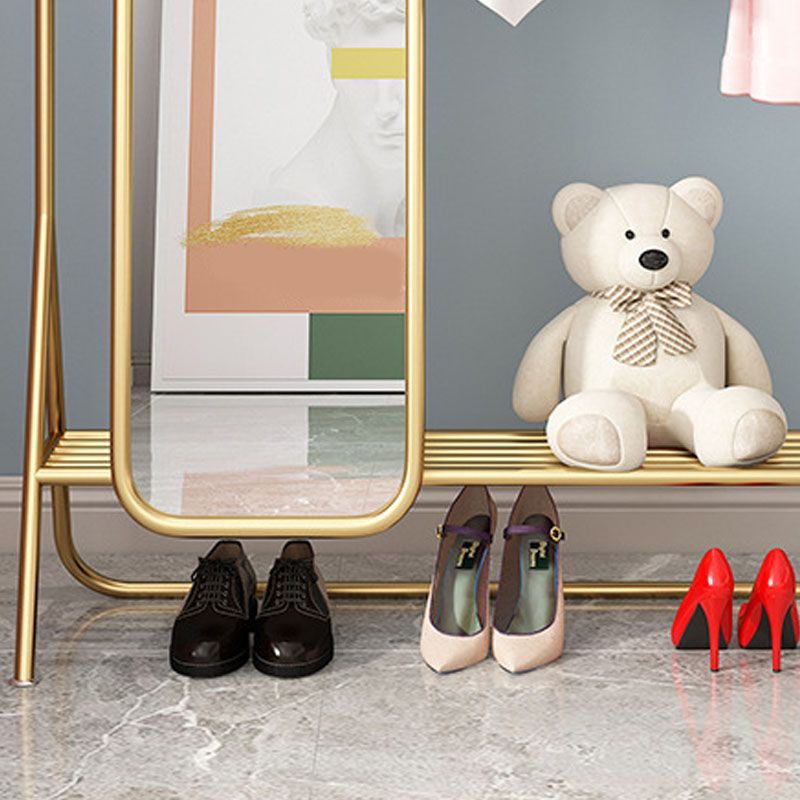 Glamargtrack Metall gerahmt Hanging Rail Regal Eingangshalle mit Spiegel