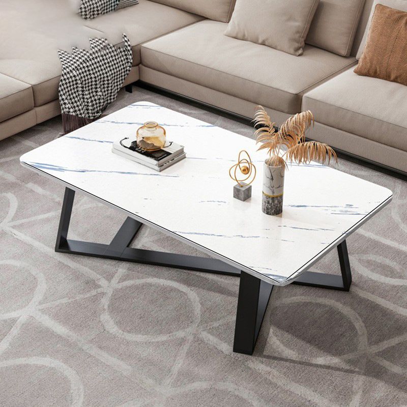 Stone Contemporary Coffee Table Standard Single Cocktail Table