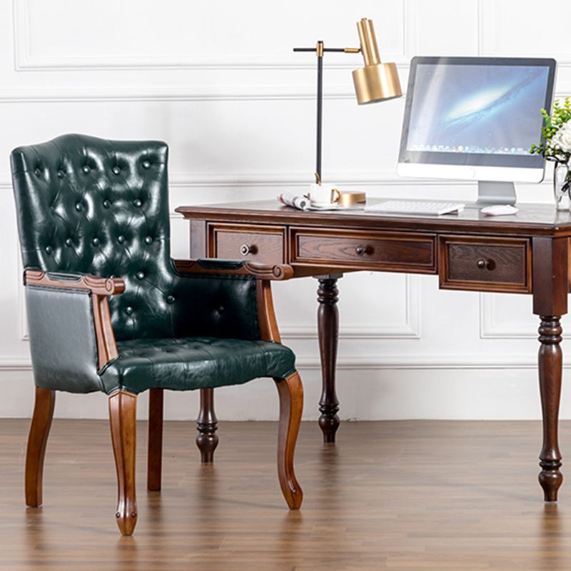 Wood French Country Dining Arm Chair with Color Cushion Parsons Chair for Home Clearhalo ' kitchen&dining_furn' 'Dining Chairs' 'Dining Tables & Seating' 'dining_chair' 'furn' 'furn_dining_chair' 'Furniture' 'furniture_dining_chair' 'Kitchen & Dining Furniture' 'kitchen' 1200x1200_fc480e73-3762-4c40-9a54-98a1b29772c3