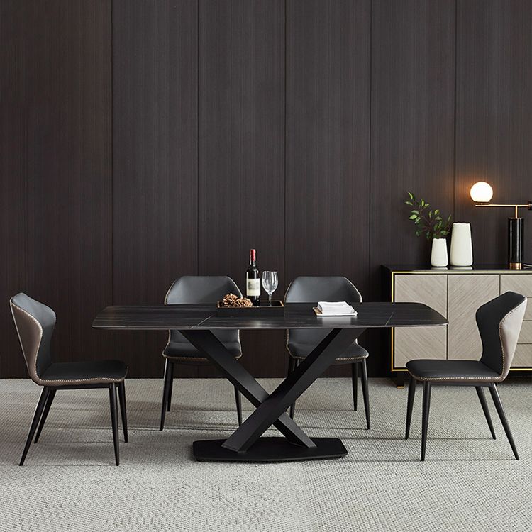 Modern 1/2/5/7 Pieces Dining Set Sintered Stone Dining Table Set Clearhalo 'Dining Room Sets' 'Dining Tables & Seating' 'dining_room_set' 'furn' 'furn_dining_room_set' 'Furniture' 'furniture_dining_room_set' 'Kitchen & Dining Furniture' 'kitchen&dining_furn' 'kitchen' 1200x1200_fc487658-7c04-485f-be25-3689d1992b56
