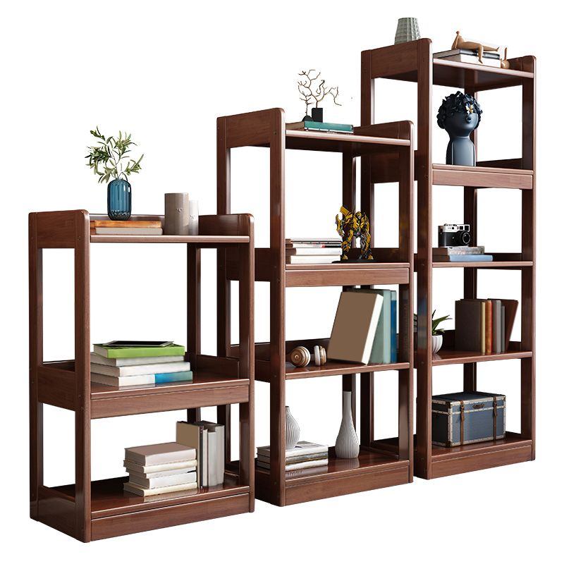 Etagere Contemporary Bookcase Wooden Bookshelf with Rectangular Shelves