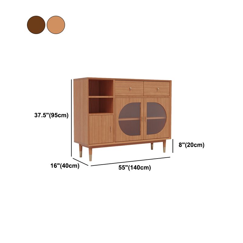 Sideboard glam in legno massiccio cucina da pranzo sideboard con porta