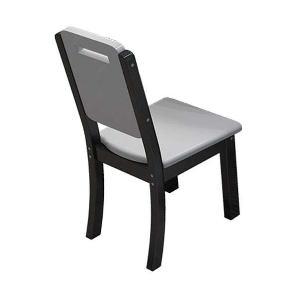 7 pezzi Set da pranzo con tavolo in pietra e sedie in legno bianco