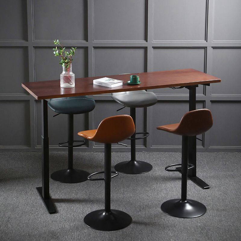 Industrial Style Wood Top Counter Table Liftable Bar Table for Coffee Shop Clearhalo 'Bar Furniture' 'Bar Tables' 'bar_tables' 'furn' 'furn_bar_tables' 'Furniture' 'furniture_bar_tables' 'Kitchen & Dining Furniture' 1200x1200_fc4b4213-fa34-4bb0-8df2-bbdd6cb5eae7