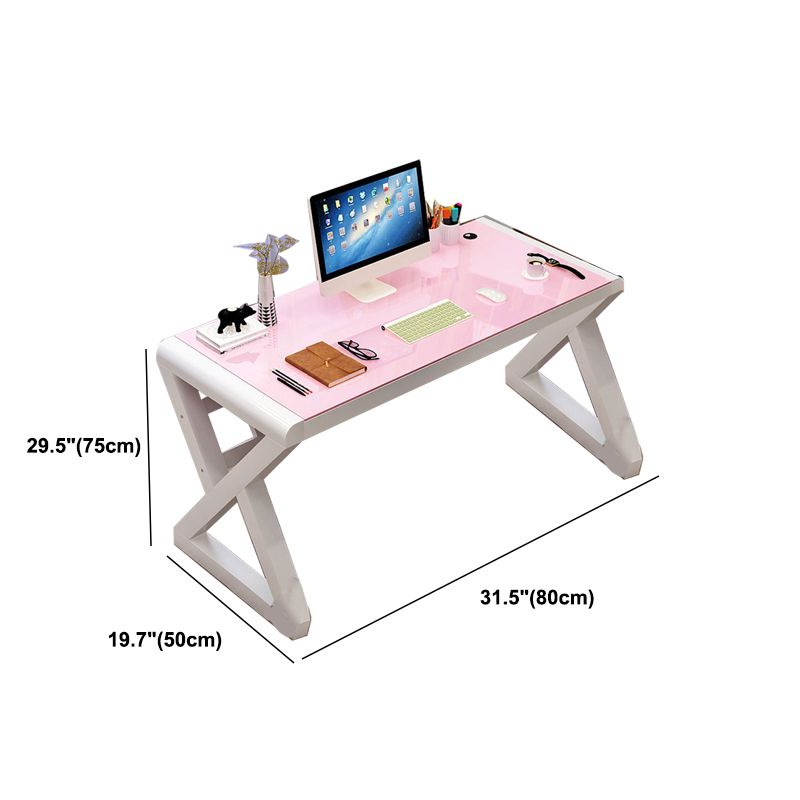 23" Wide Modern Gaming Desk Rectangular Mirrored Office Desk Clearhalo 'furn' 'furn_office_desk' 'Furniture' 'Office Desks' 'Office Furniture' 'office_desk' 1200x1200_fc4b58b6-3c50-44e9-bcbb-9ba8c4e11179