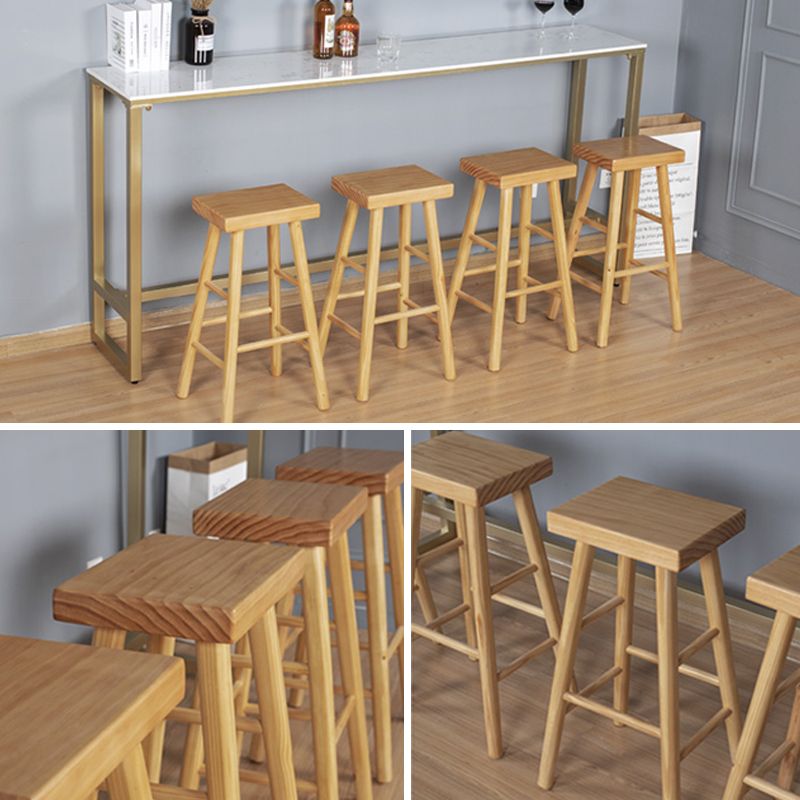 Rechteckiger Bartisch im Glam-Stil, 1/2/5-teiliger Thekentisch aus Kunstmarmor für den Innenbereich