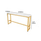 Glam Juego de mesa de bar de 1/2/5 piezas, mesa de bar rectangular con taburetes altos de metal para el hogar