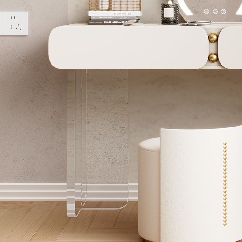 13.77 "Large Vanity Vanity White Makeup Vanity Desk Table avec 2/6 tiroirs