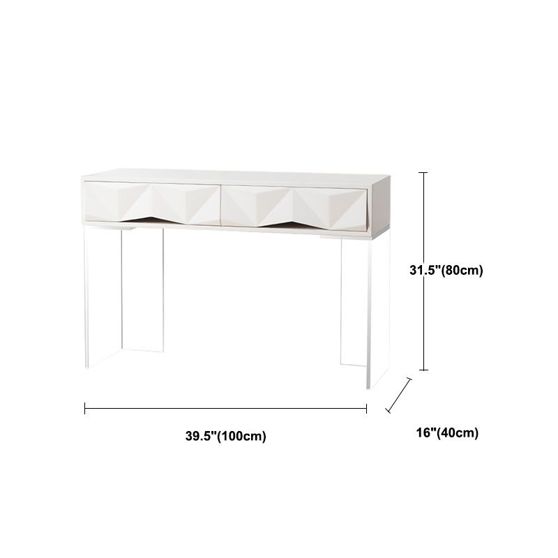 Modern Makeup Dressing Table Stool Set with 1/2 Storage Drawers Clearhalo 'Bedroom Furniture' 'furn' 'furn_makeup_vanities' 'Furniture' 'Makeup Vanities' 'makeup_vanities' 1200x1200_fc50c312-d29a-4c57-98ca-124c286f7dce