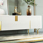 Console porta TV con contenitore chiuso Console multimediale TV in pietra con gambe