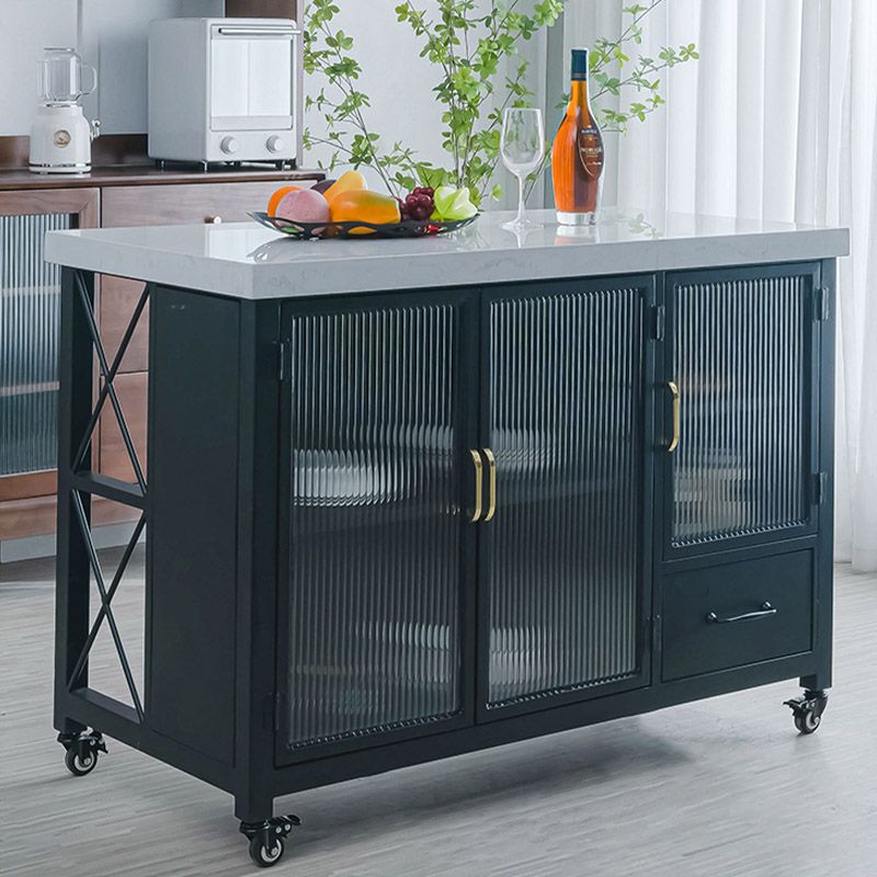 Tavolo da pranzo dell'isola da cucina Tavolo di preparazione con mobile in magazzino