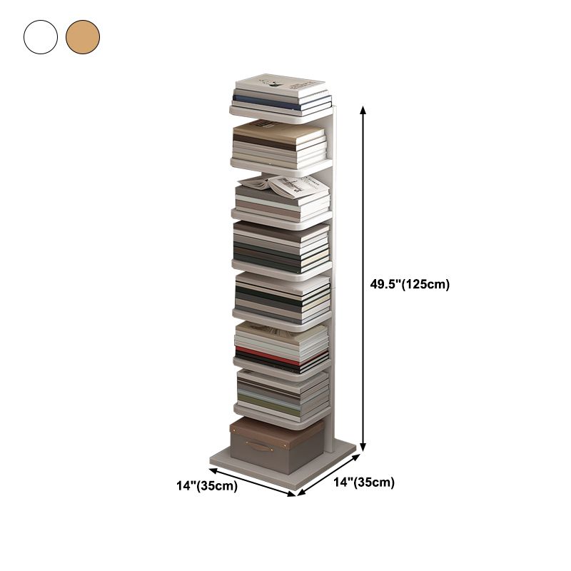 Scaffale in legno geometrico contemporaneo 13,77 "libreria di casa larga