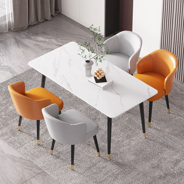 Industrial Home Sintered Stone Dining Table 4 Legs Base Rectangle Table Clearhalo ' dining_table' 'Dining Tables & Seating' 'Dining Tables' 'furn' 'furn_dining_table' 'Furniture' 'furniture_dining_table' 'Kitchen & Dining Furniture' 'kitchen&dining_furn' 'kitchen' 'kitchen_dining_table' 1200x1200_fc524e87-5fa7-4f57-8906-e45d36dbd179