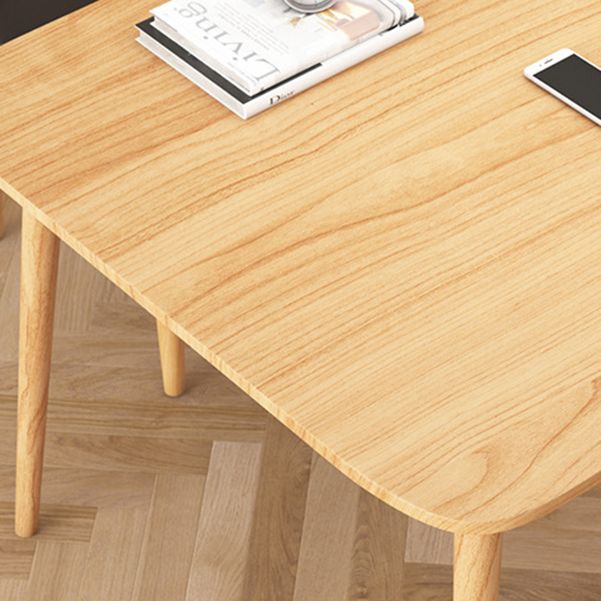 Contemporary Solid Wood Writing Desk Curved Natural Office Desk Clearhalo 'furn' 'furn_office_desk' 'Furniture' 'Office Desks' 'Office Furniture' 'office_desk' 1200x1200_fc5363ec-5675-4eec-b88b-a82f3d82ef48