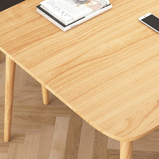 Contemporary Solid Wood Writing Desk Curved Natural Office Desk Clearhalo 'furn' 'furn_office_desk' 'Furniture' 'Office Desks' 'Office Furniture' 'office_desk' 1200x1200_fc5363ec-5675-4eec-b88b-a82f3d82ef48