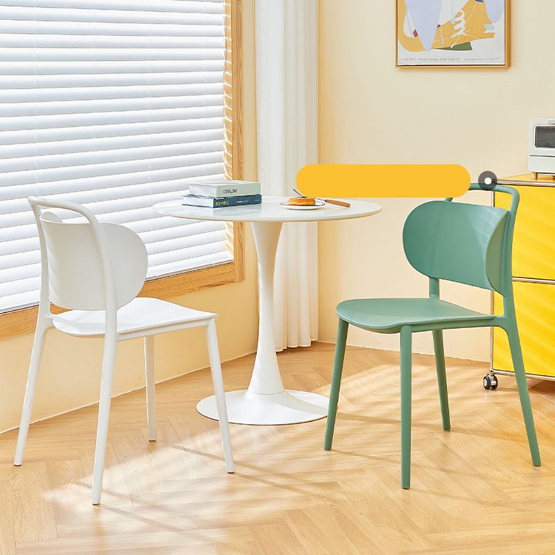 Contemporary Style Plastic Dining Chair Dining Armless Side Chair for Kitchen Clearhalo ' kitchen&dining_furn' 'Dining Chairs' 'Dining Tables & Seating' 'dining_chair' 'furn' 'furn_dining_chair' 'Furniture' 'furniture_dining_chair' 'Kitchen & Dining Furniture' 'kitchen' 1200x1200_fc562129-1a3b-40b9-b598-b064af85dc00
