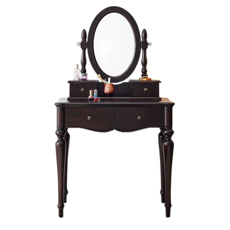 15,74 "set di vanità di betulla larga con vanità per il trucco delle feci con cassetto e specchio