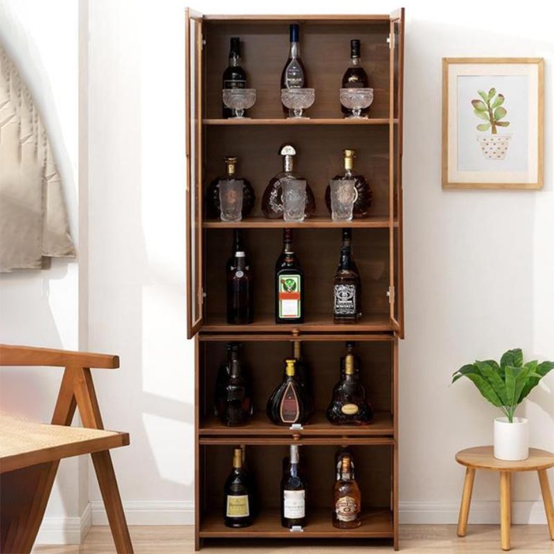 Portes en verre contemporaines Afficher le stand en bambou buffet Hutch avec portes