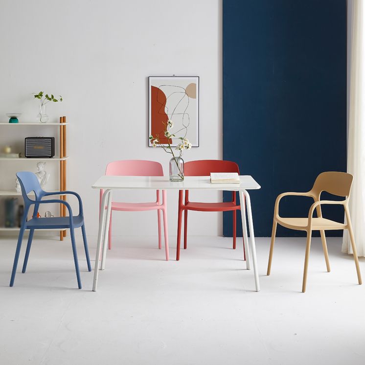 Plastic Stackable Dining Chair Contemporary Design Multicolor Arm Chair Clearhalo ' kitchen&dining_furn' 'Dining Chairs' 'Dining Tables & Seating' 'dining_chair' 'furn' 'furn_dining_chair' 'Furniture' 'furniture_dining_chair' 'Kitchen & Dining Furniture' 'kitchen' 1200x1200_fc5b330d-b755-4a34-8526-390d50f34e21