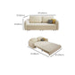 Fabric Pillow Back Sofa Bed Glam Futon Sleeper Sofa Bed in White