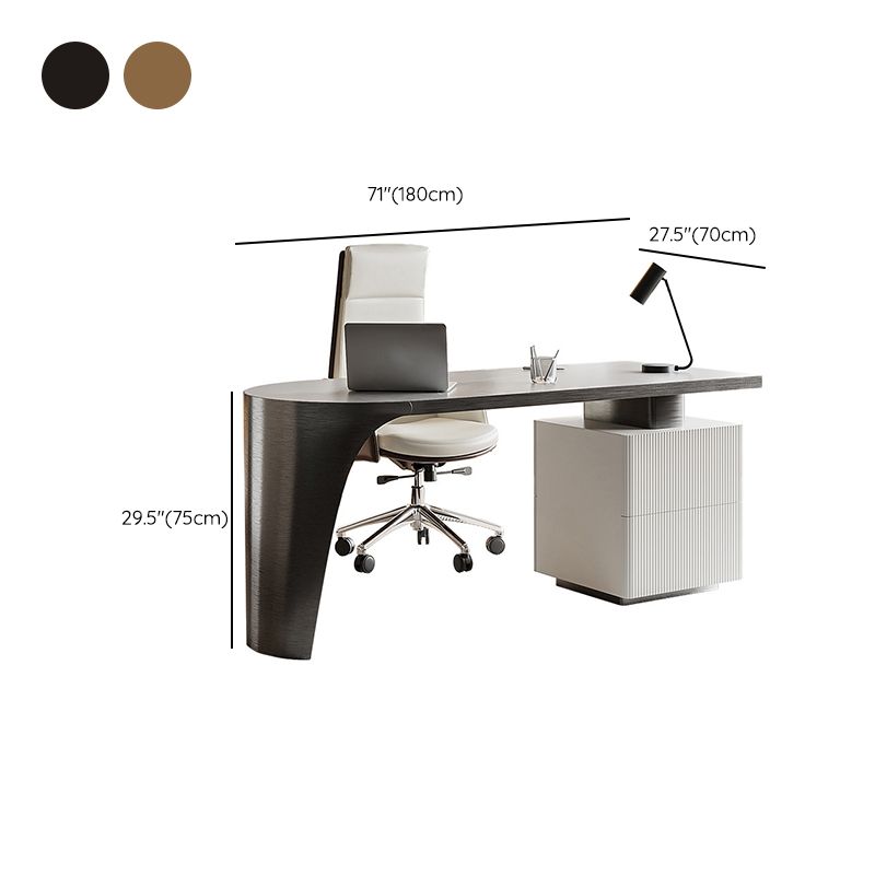 Moderner 29,53-Zoll großer Schreibtisch 2 Schubladen Stone Office Desk