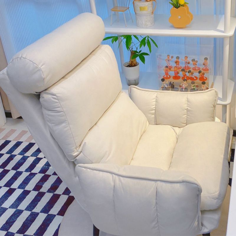 Sedia da ufficio moderna senza braccio sedia da scrivania in pelle senza ruote