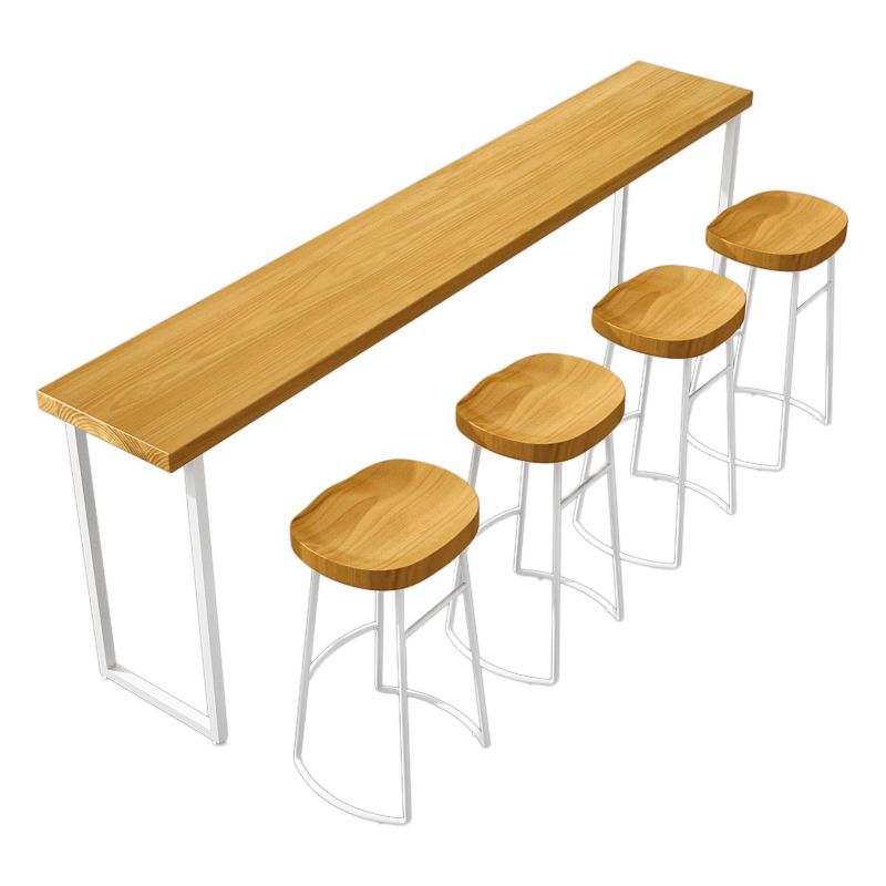 Juego de mesa de Bar rectangular de lujo de madera maciza, mesa de mostrador de 1/5/9 piezas con taburetes altos