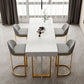 Indoor Modern Pub Dining Set 1/2/5 Pieces White Stone Top Bar Pub Table Set Clearhalo 'Bar Furniture' 'furn' 'furn_home_bar_bar_sets' 'Furniture' 'Home Bars & Bar Sets' 'home_bar_bar_sets' 'Kitchen & Dining Furniture' 1200x1200_fc5e71d9-5733-41dd-8555-796d1ebdb894