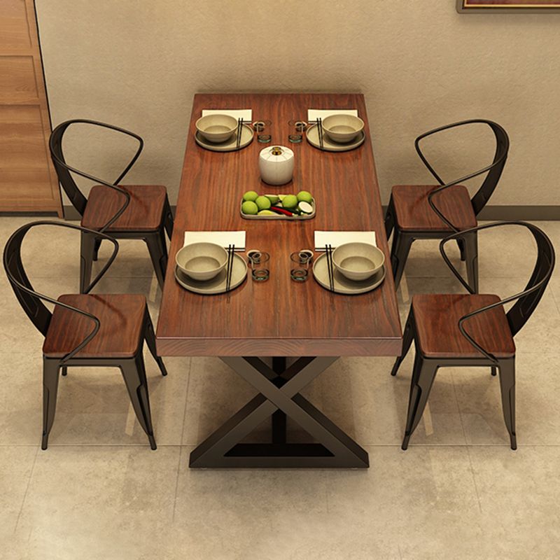 Set di tavoli da pranzo industriale 1/2/5 pezzi con mobili da cucina a base di metallo