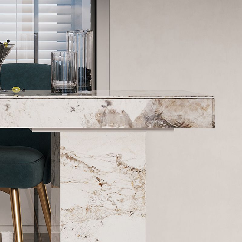 Tavolo da pranzo in pietra rettangolo di rettangolo moderno tavolo da pranzo per soggiorno