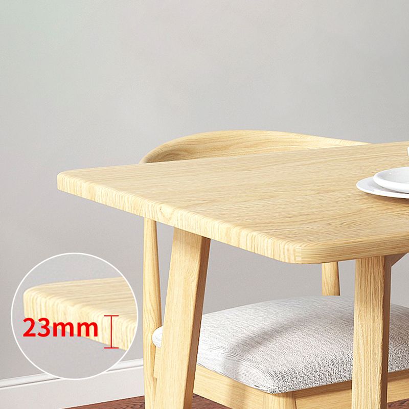 Minimalist Style Solid Wood Top Dining Table Set of Rectangle Shape Formal Kitchen Set Clearhalo 'Dining Room Sets' 'Dining Tables & Seating' 'dining_room_set' 'furn' 'furn_dining_room_set' 'Furniture' 'furniture_dining_room_set' 'Kitchen & Dining Furniture' 'kitchen&dining_furn' 'kitchen' 1200x1200_fc6039c8-be9f-42fb-9f8c-5a93d9978b4f