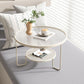 Frame Metal Coffee Table Shelf Included Round Single Cocktail Table Clearhalo 'Coffee & Accent Tables' 'Coffee Tables' 'coffee_tables' 'furn' 'furn_coffee_tables' 'Furniture' 'Living Room Furniture' 1200x1200_fc61b980-297b-4a94-b07d-d183d49ff00d