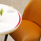 Silla de comedor de piel sintética, estilo Glam, juego de sillas sin brazos Parsons