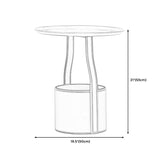 19.69"L x 19.69"W x 20.87"H Round Frame End Table with Storage and Shelf Clearhalo 'Coffee & Accent Tables' 'End & Side Tables' 'end_side_table' 'end_side_tables' 'furn' 'furn_end_side_tables' 'Furniture' 'furniture_end_side_table' 'Living Room Furniture' 1200x1200_fc633adb-cf82-4768-b3ad-f41df2a3ed03