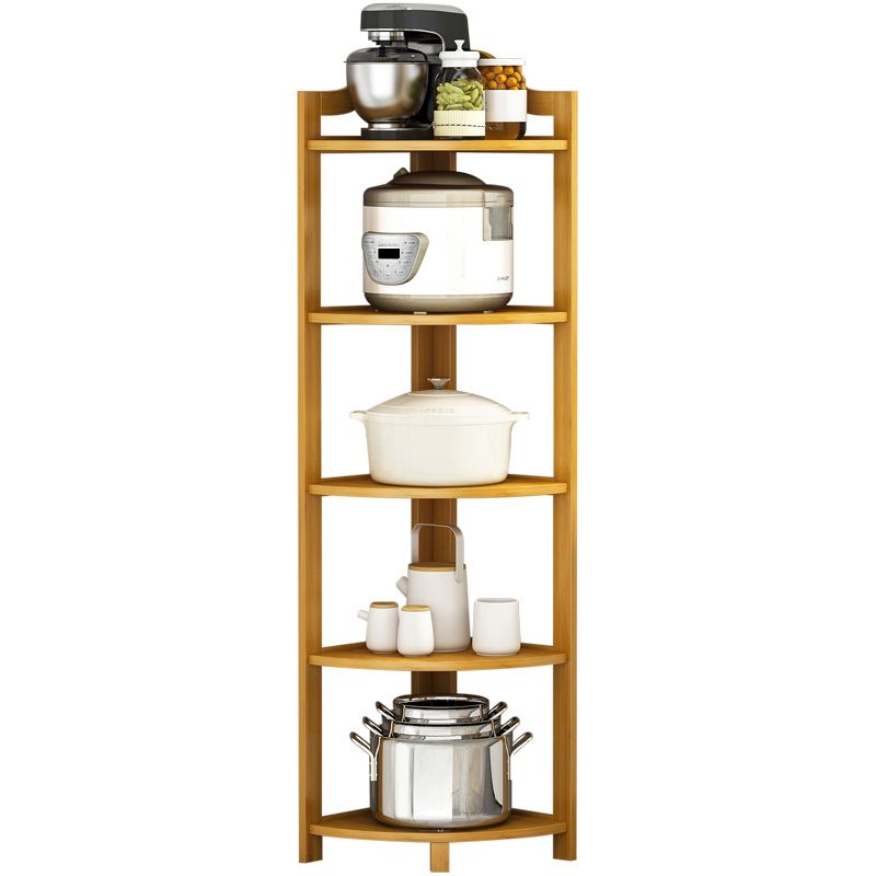 Mid Century Bamboo Corner Chest 12.2" Triangle Accent Chest with Storage Shelves Clearhalo 'Cabinets & Chests' 'cabinets_chests' 'furn' 'furn_cabinets_chests' 'Furniture' 'Living Room Furniture' 1200x1200_fc63ad31-d75b-45fc-9f61-0eabd457cc69