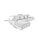 130x71x27.5 Modern Linen Sectional Pillow Top Arm Sectional for Living Room Clearhalo 'furn' 'furn_sectionals' 'Furniture' 'furniture_sectionals' 'kitchen' 'kitchen_sectionals' 'Living Room Furniture' 'Sectionals' 1200x1200_fc63da74-e1f3-4774-923c-9f28c14572b8