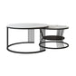 Contemporary Coffee Table Set Round White 2-Piece Coffee Cocktail Table Clearhalo 'Coffee & Accent Tables' 'Coffee Tables' 'coffee_tables' 'furn' 'furn_coffee_tables' 'Furniture' 'Living Room Furniture' 1200x1200_fc657d93-8761-4290-8977-29188f0b3f3f