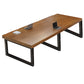 Contemporary Solid Wood Writing Desk Rectangular Writing Desk in Brown